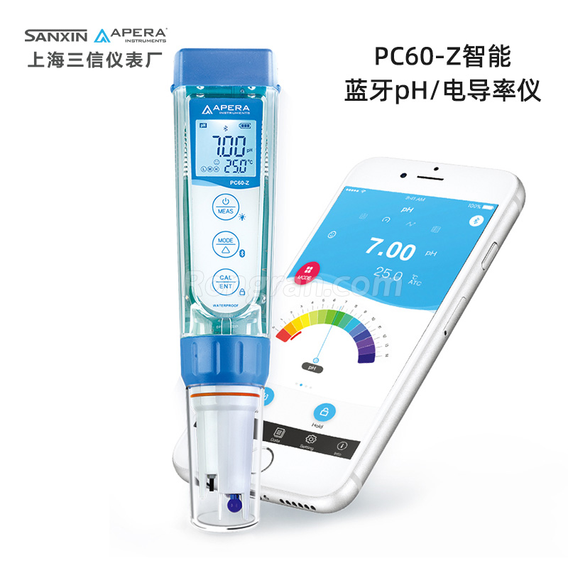 上海三信PC60-Z智能蓝牙pH/电导率仪