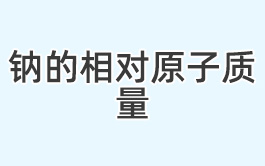 钠的相对原子质量